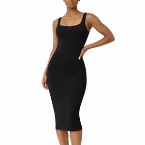Zara | Black Bodycon Midi Dress